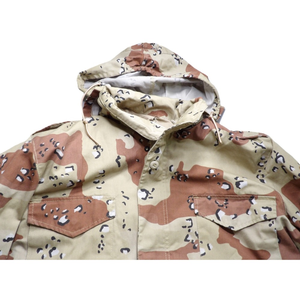 VTG 90 Prestige Desert Storm Camo Parka Men XXL Tactical Choco Chip Field Jacket - Picture 6 of 16